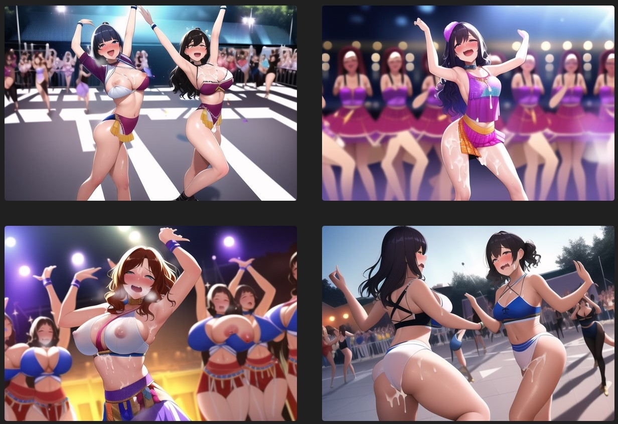 AIイラスト集vol.03「雌豚学園ダンス部フェス」
