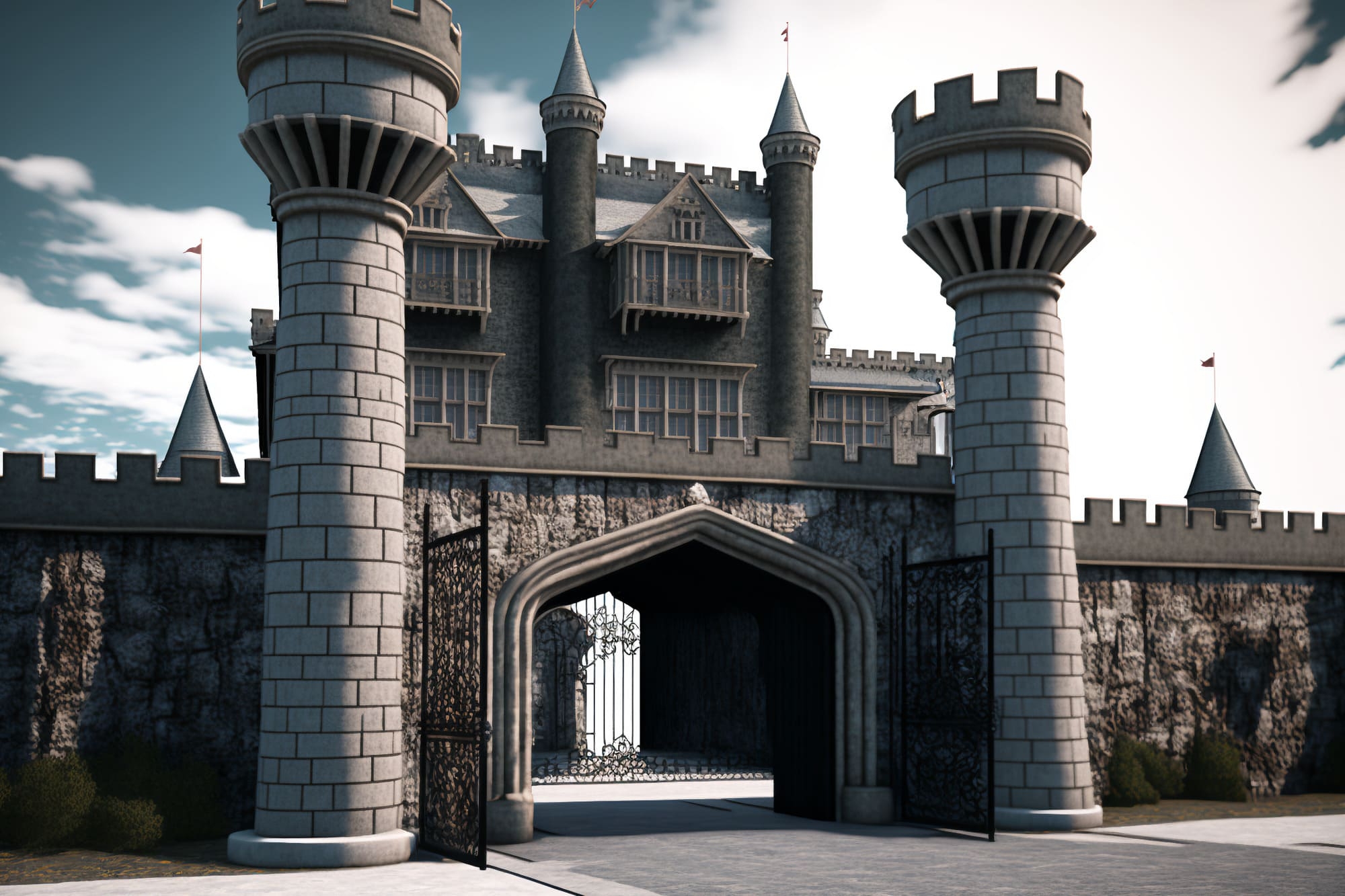 【超リアルな城や室内の背景】著作権フリーの高解像度画像(100枚)