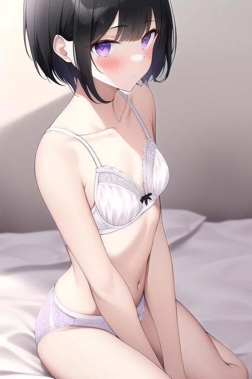 色白微乳美女、セクシーランジェリー詰め合わせ