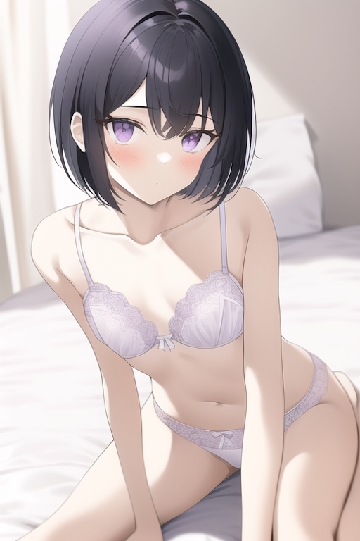 色白微乳美女、セクシーランジェリー詰め合わせ