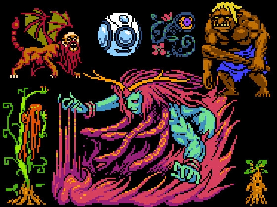 8bit レトログラフィック モンスター素材集