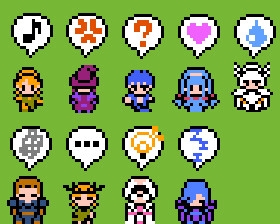 8bitレトログラフィック 歩行キャラ素材集