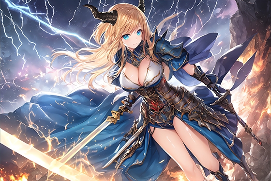 金髪竜戦士娘の戦後 / 全年齢+R-18 CG集 (105枚)