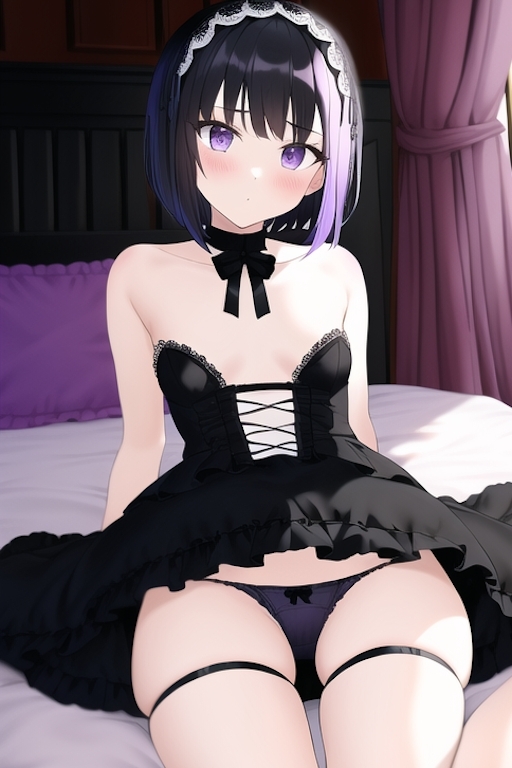 色白微乳美女、ゴスロリランジェリー詰め合わせ