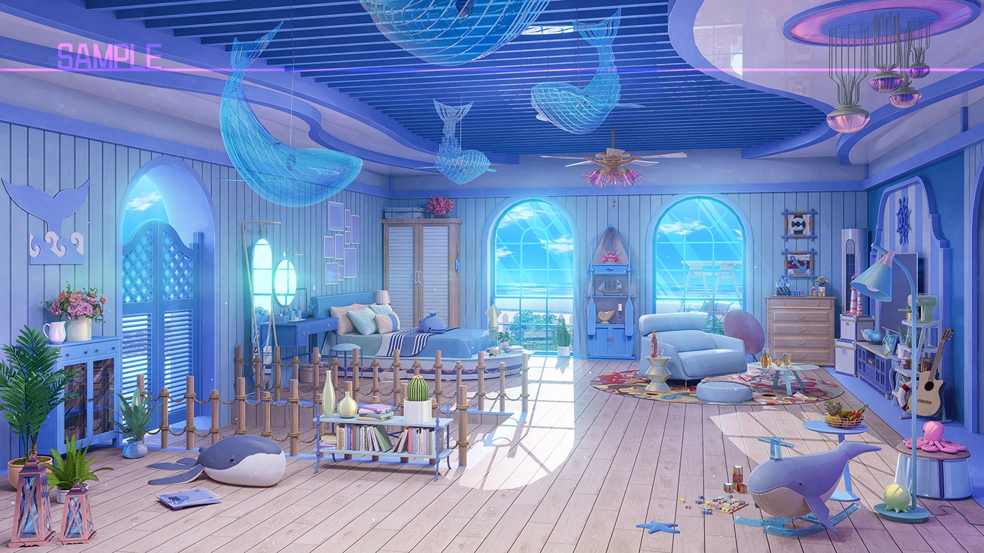 背景素材:地中海風アパート