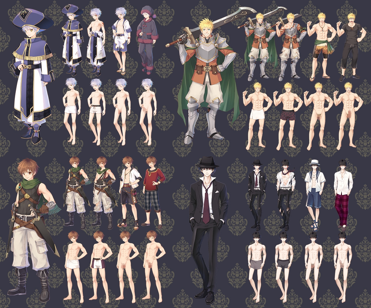 2D characters pack JRPG HEROS R18