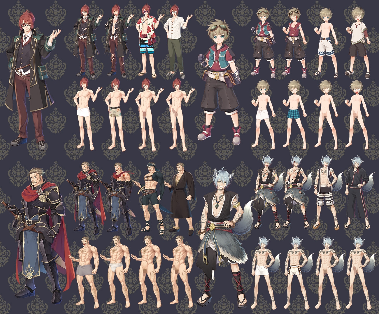 2D characters pack JRPG HEROS R18