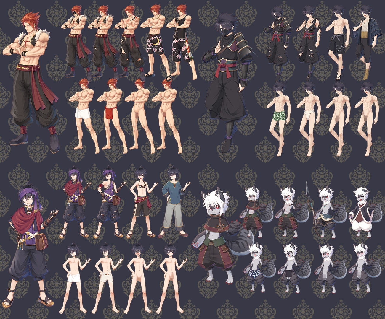 2D characters pack JRPG HEROS R18