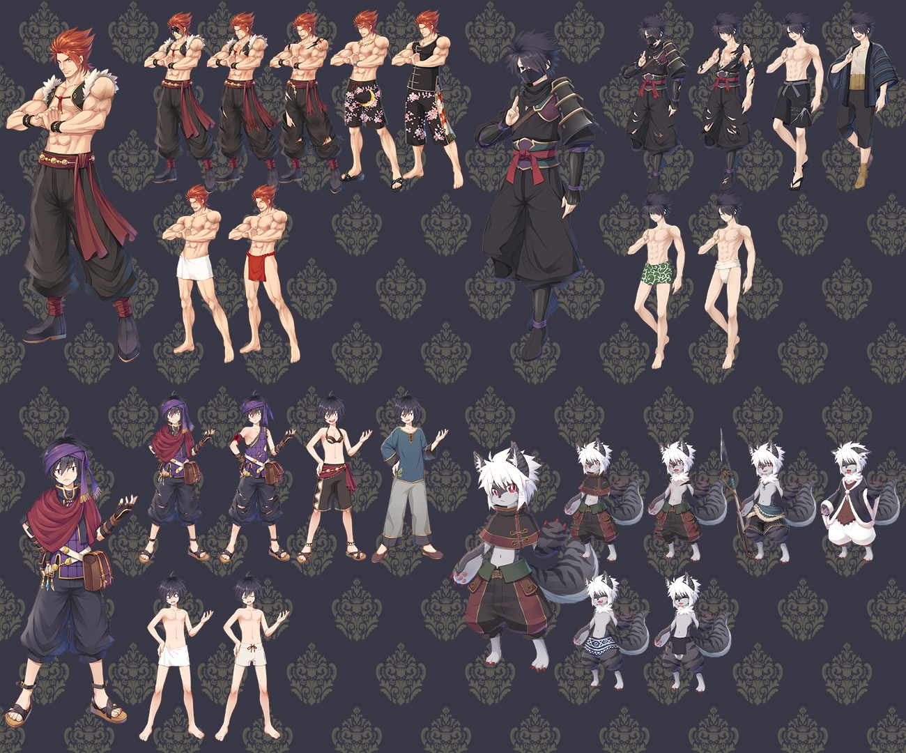 2D characters pack JRPG HEROS GA