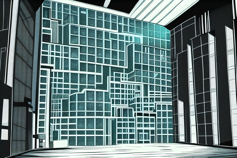 積み上げられたものを見上げて