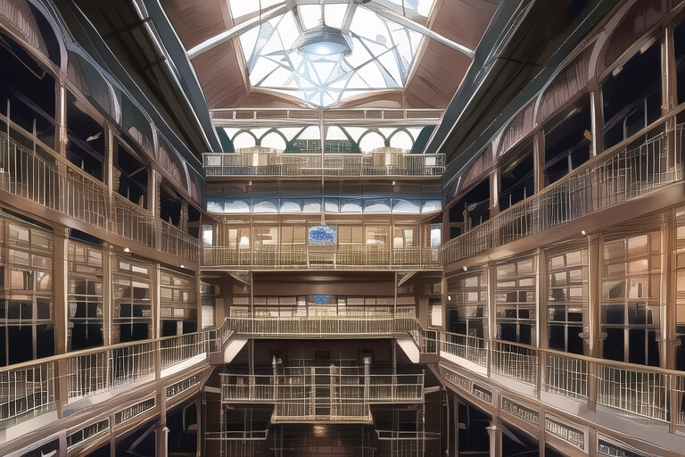 積み上げられたものを見上げて