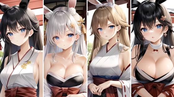 010[44枚]ウサ耳巫女の巨乳ちゃん(新年記念+11枚オマケ付き)