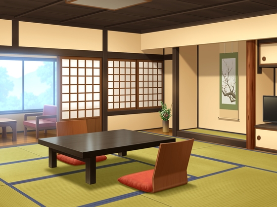 フリー背景素材 旅館 部屋