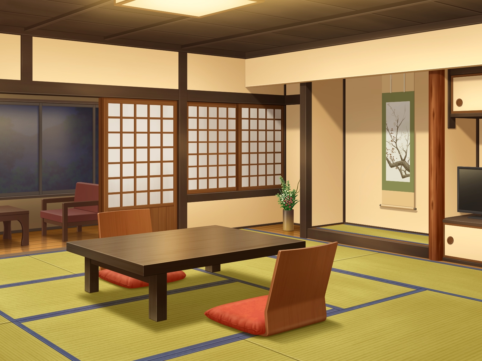 フリー背景素材 旅館 部屋