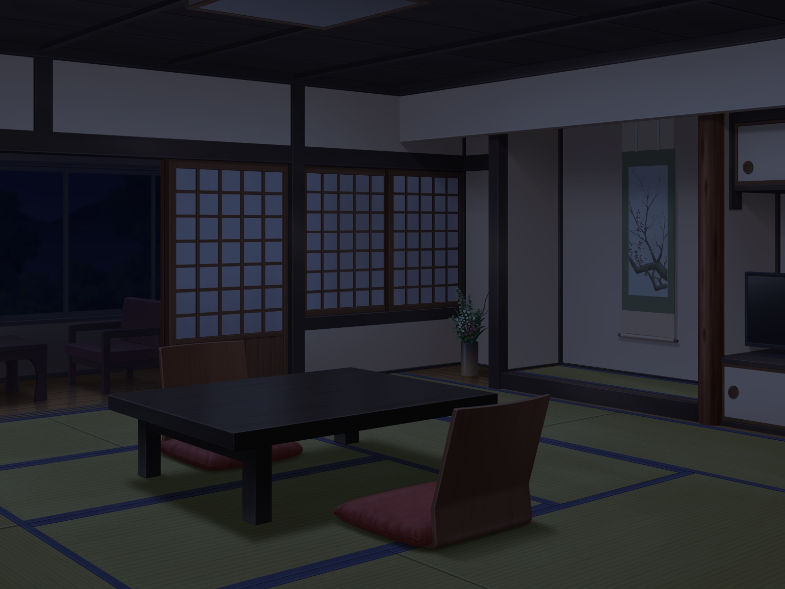 フリー背景素材 旅館 部屋