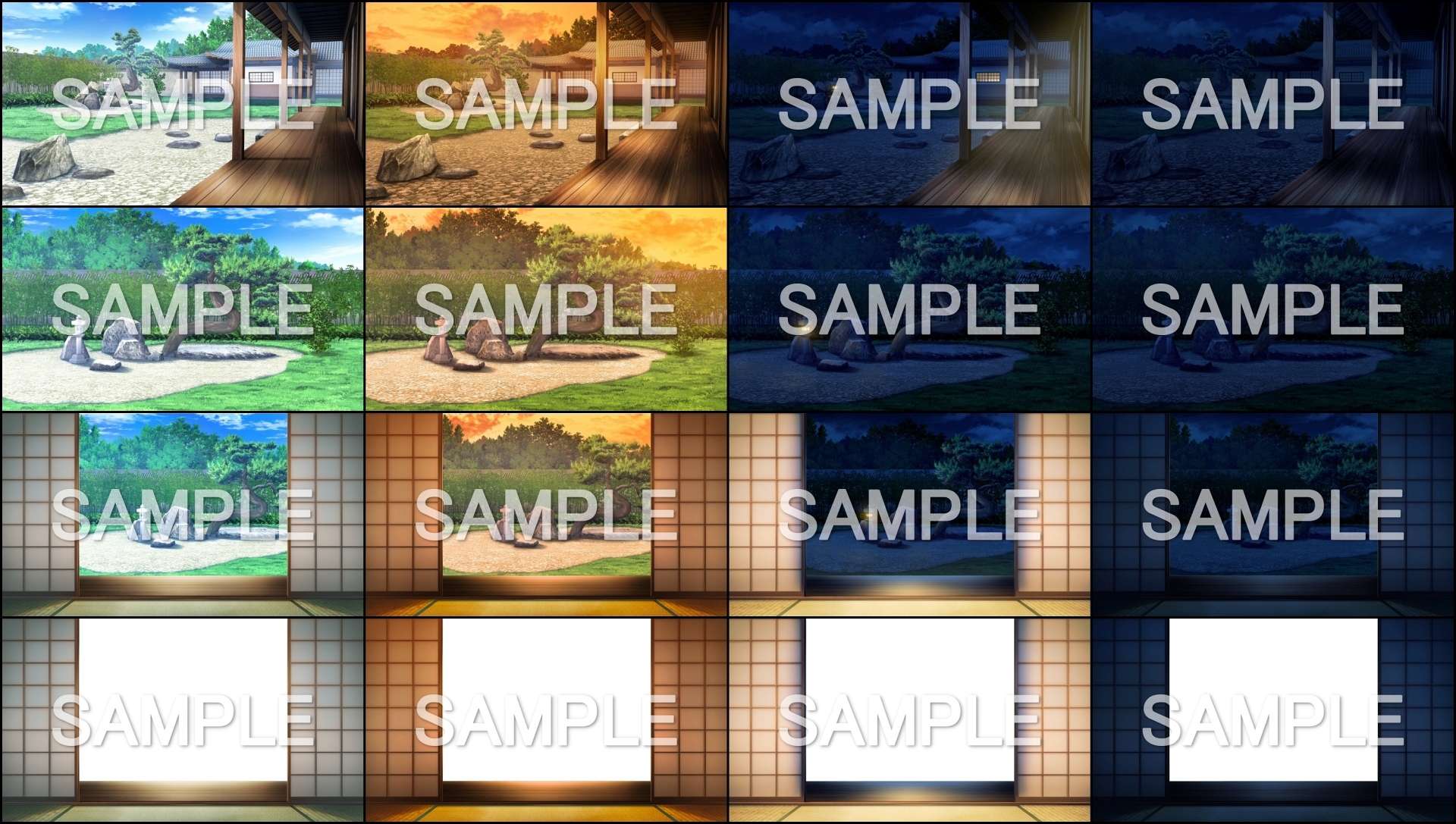 みにくる背景CG素材集『江戸編』part01 ブーストパック (部屋・宿・縁側・廊下)