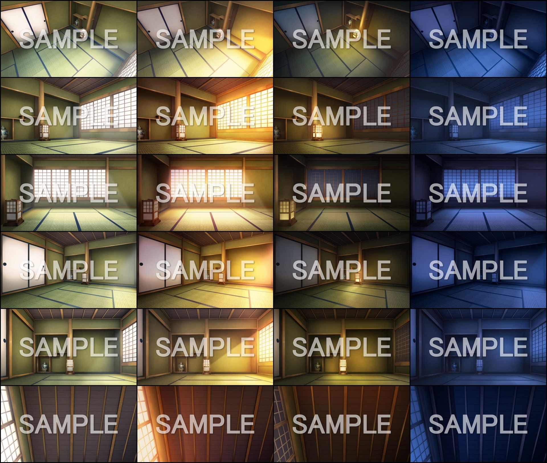 みにくる背景CG素材集『江戸編』part01 ブーストパック (部屋・宿・縁側・廊下)