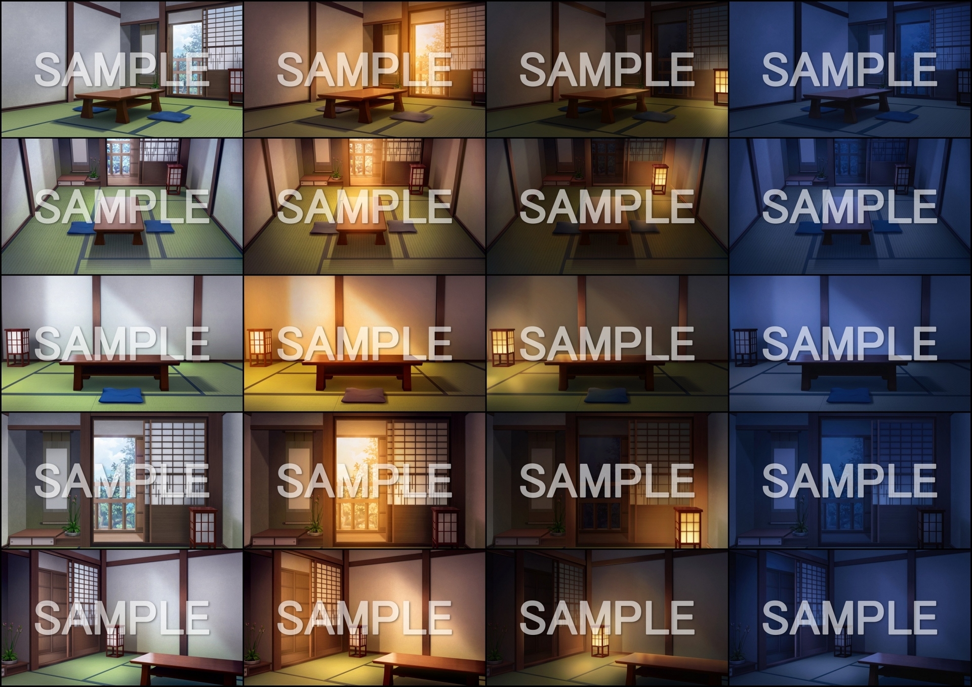 みにくる背景CG素材集『江戸編』part01 ブーストパック (部屋・宿・縁側・廊下)