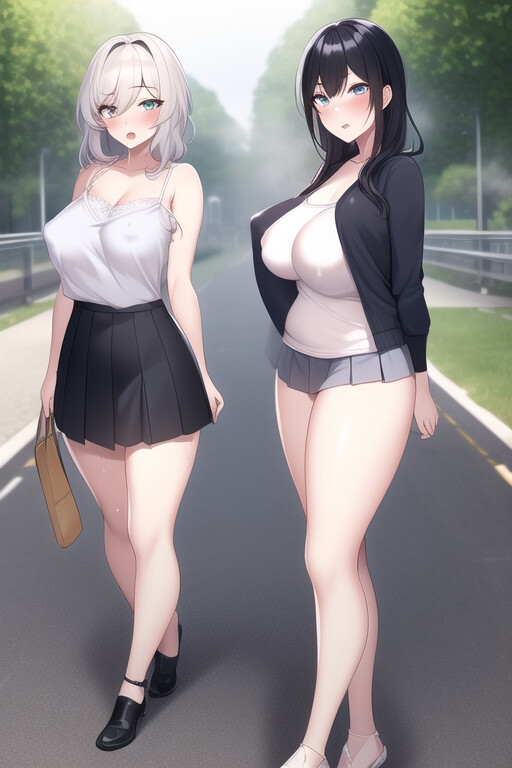 ビッチなキャミとミニスカ女