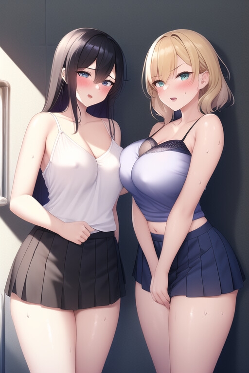 ビッチなキャミとミニスカ女