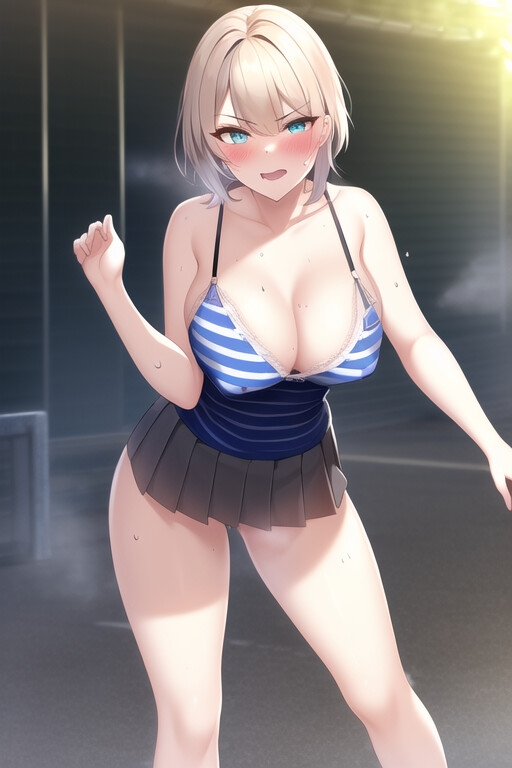 ビッチなキャミとミニスカ女