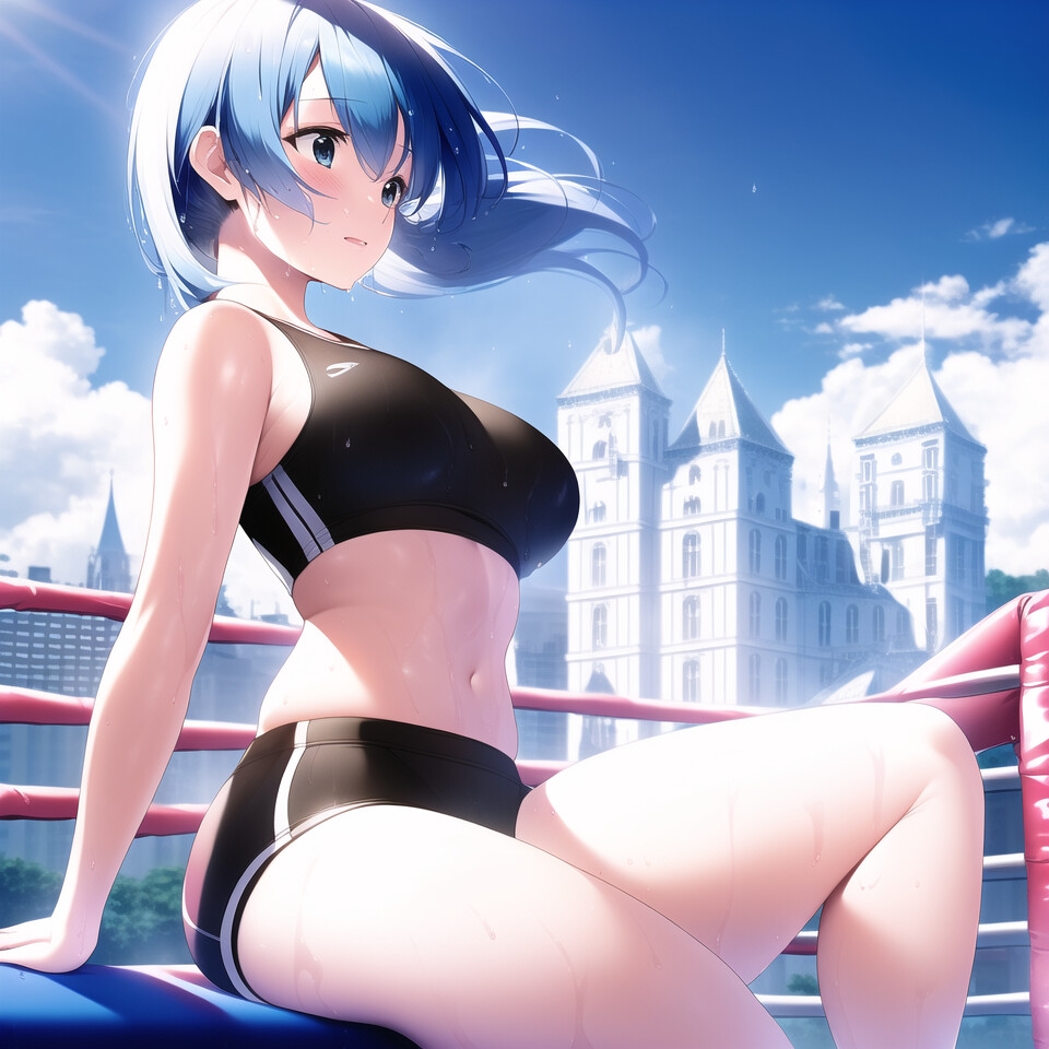 レムのボクシング ロリ巨乳