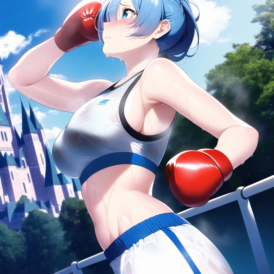 レムのボクシング ロリ巨乳