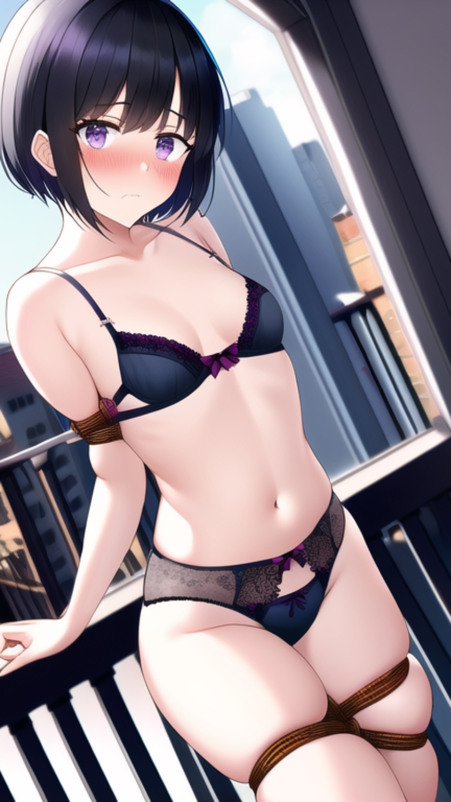 色白微乳美女、緊縛ランジェリー詰め合わせ