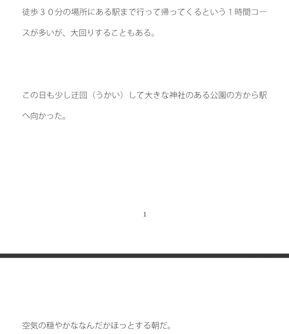 いつもの朝歩きの日常