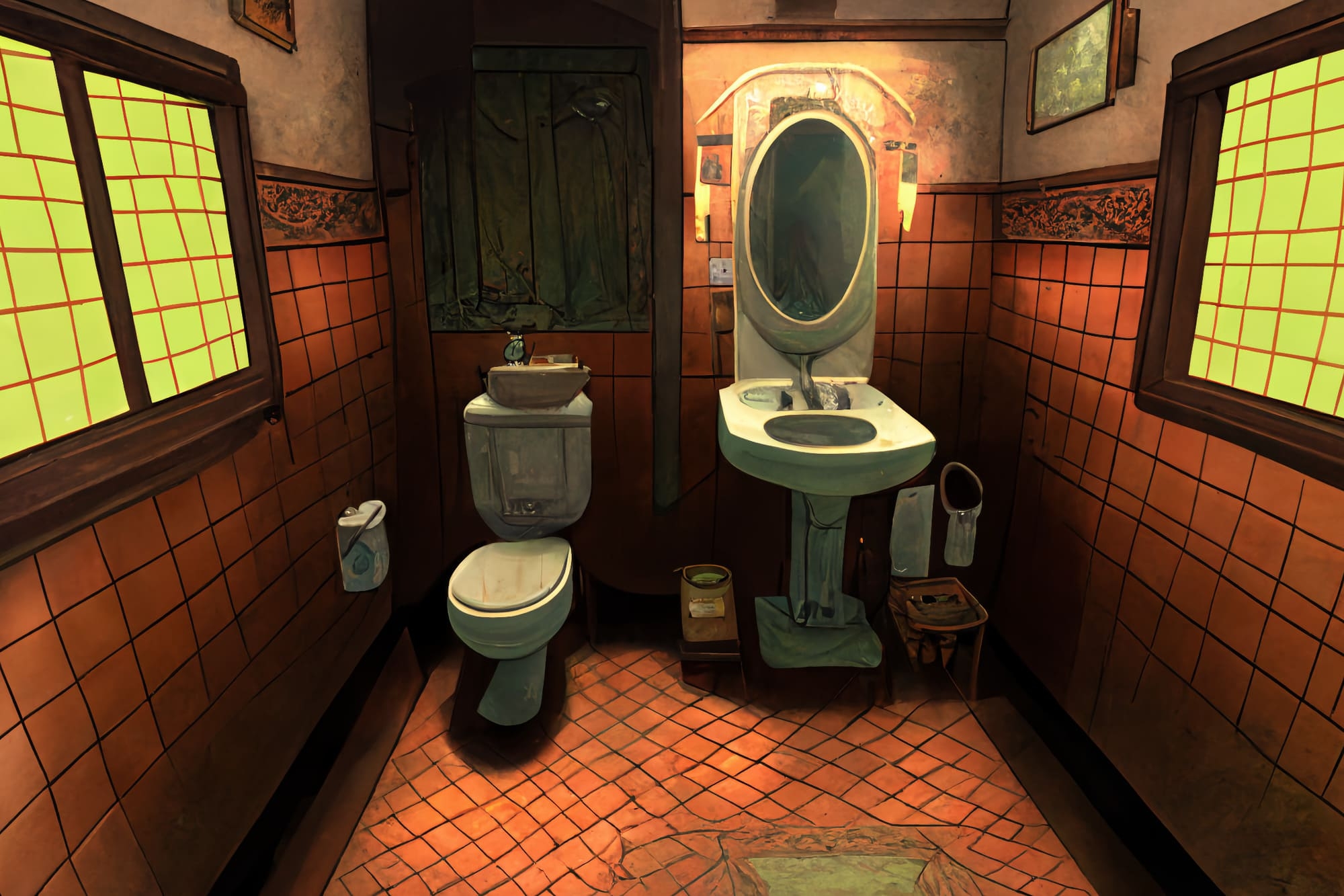 【アニメ映画風の家や室内の背景】著作権フリーの高解像度画像(100枚)