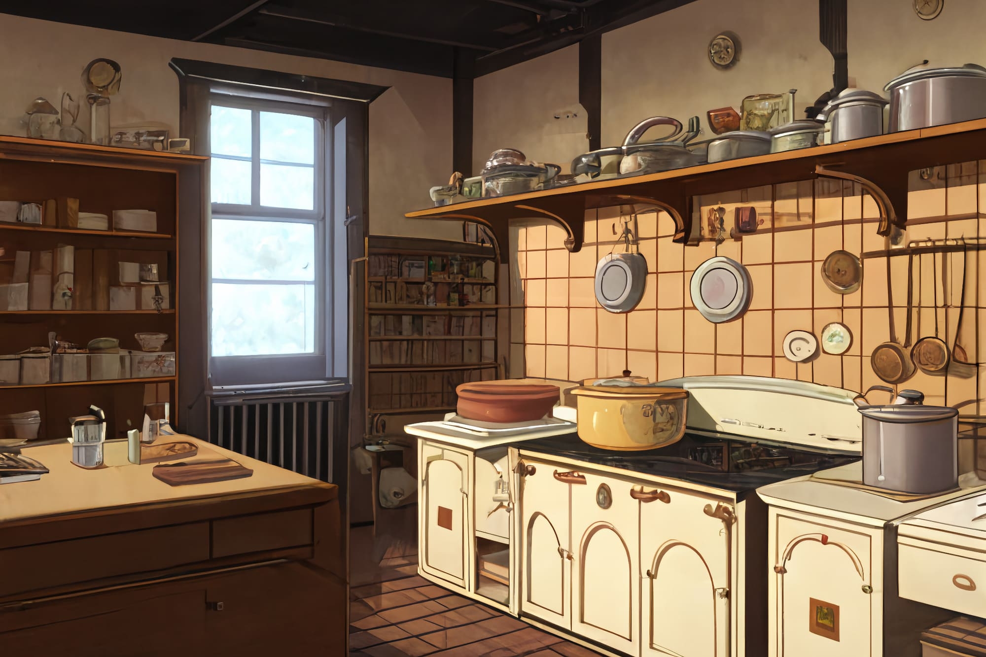 【アニメ映画風の家や室内の背景】著作権フリーの高解像度画像(100枚)