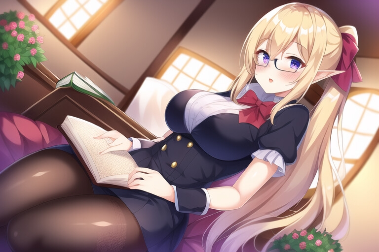 やさしいダークエルフの先生に勉強を教えてもらって・・・