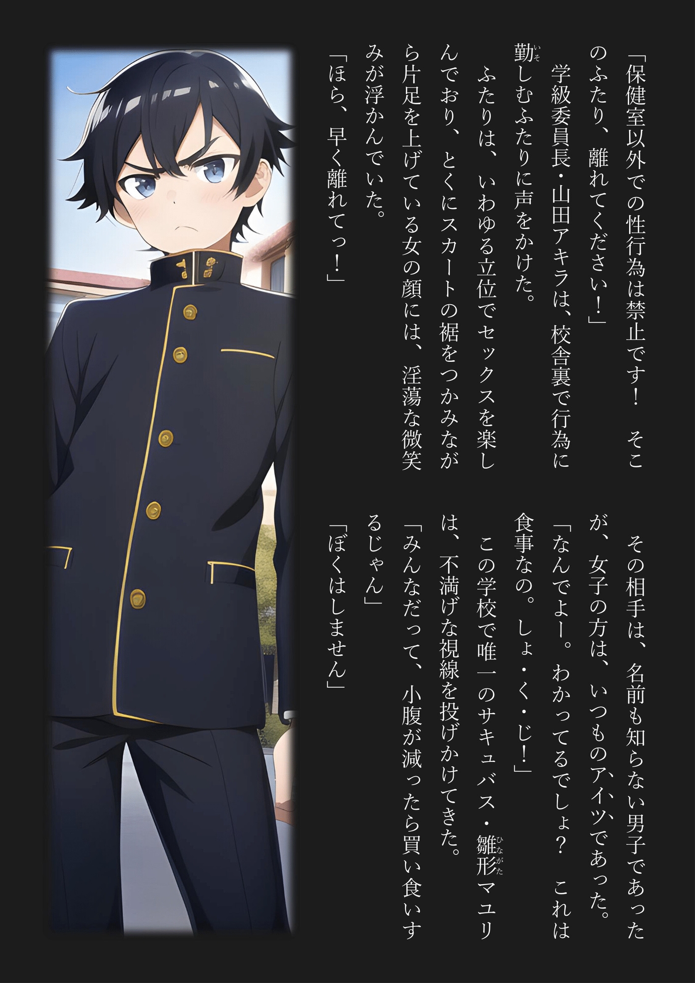 女体化サキュバス委員長 クラスの男子全員がぼくのゴハン