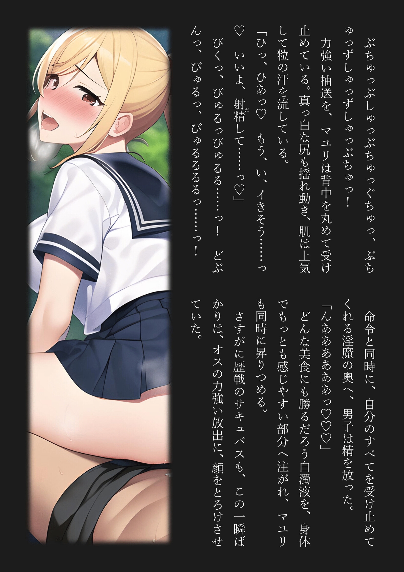 女体化サキュバス委員長 クラスの男子全員がぼくのゴハン