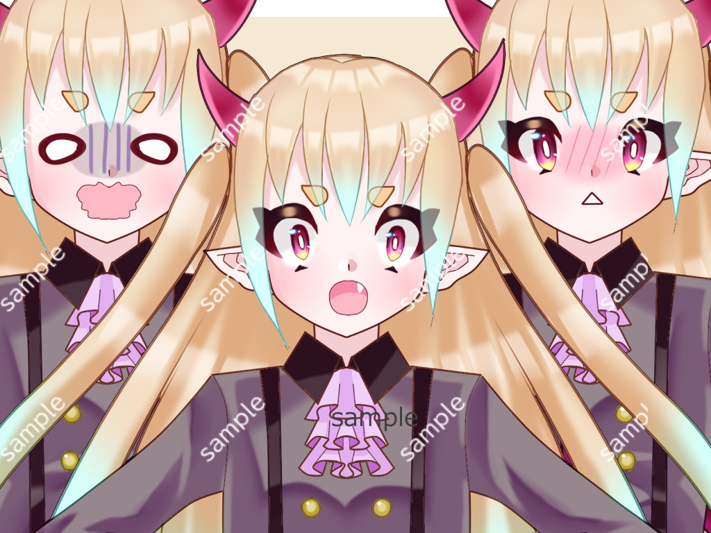 全身立ち絵素材・ファンタジー衣装025《生意気サキュバス》