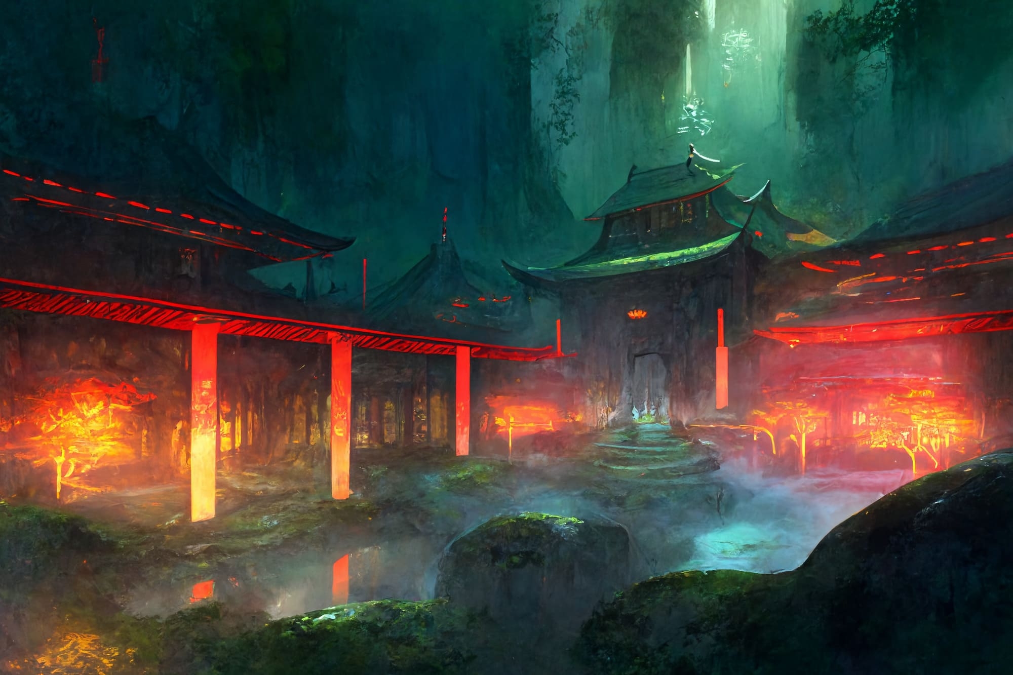 【アニメ映画風のダンジョン背景】著作権フリーの高解像度画像(100枚)