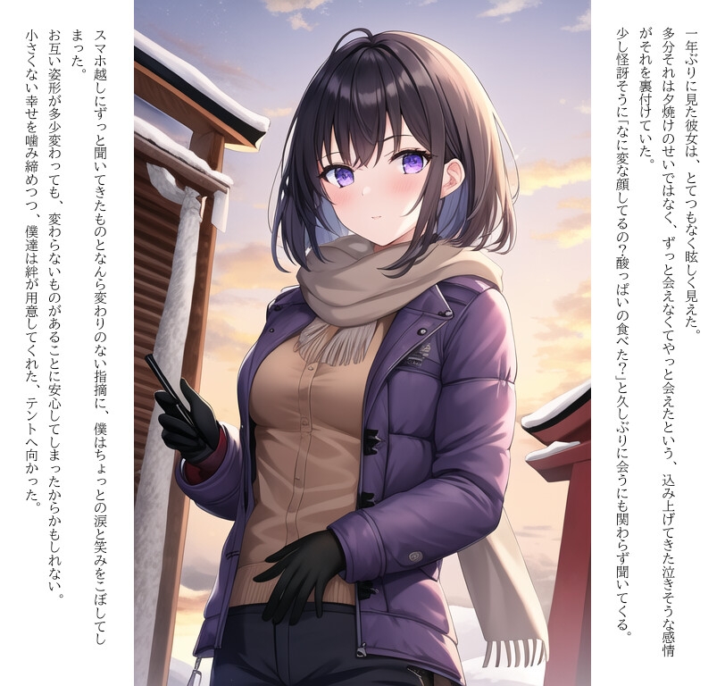 幼なじみの彼女と過ごす一夜の物語 短編CG集14枚とおまけイラスト9枚