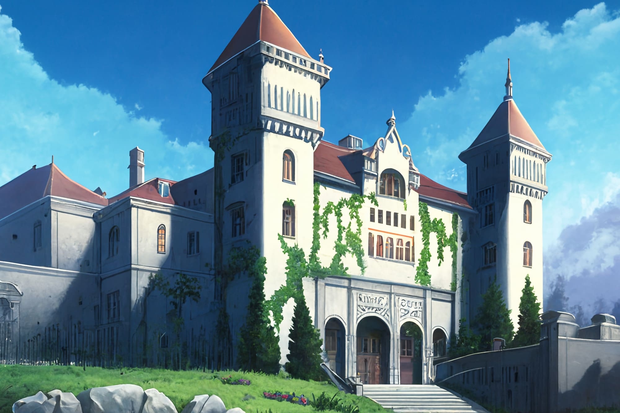 【アニメ映画風の城や室内の背景】著作権フリーの高解像度画像(100枚)