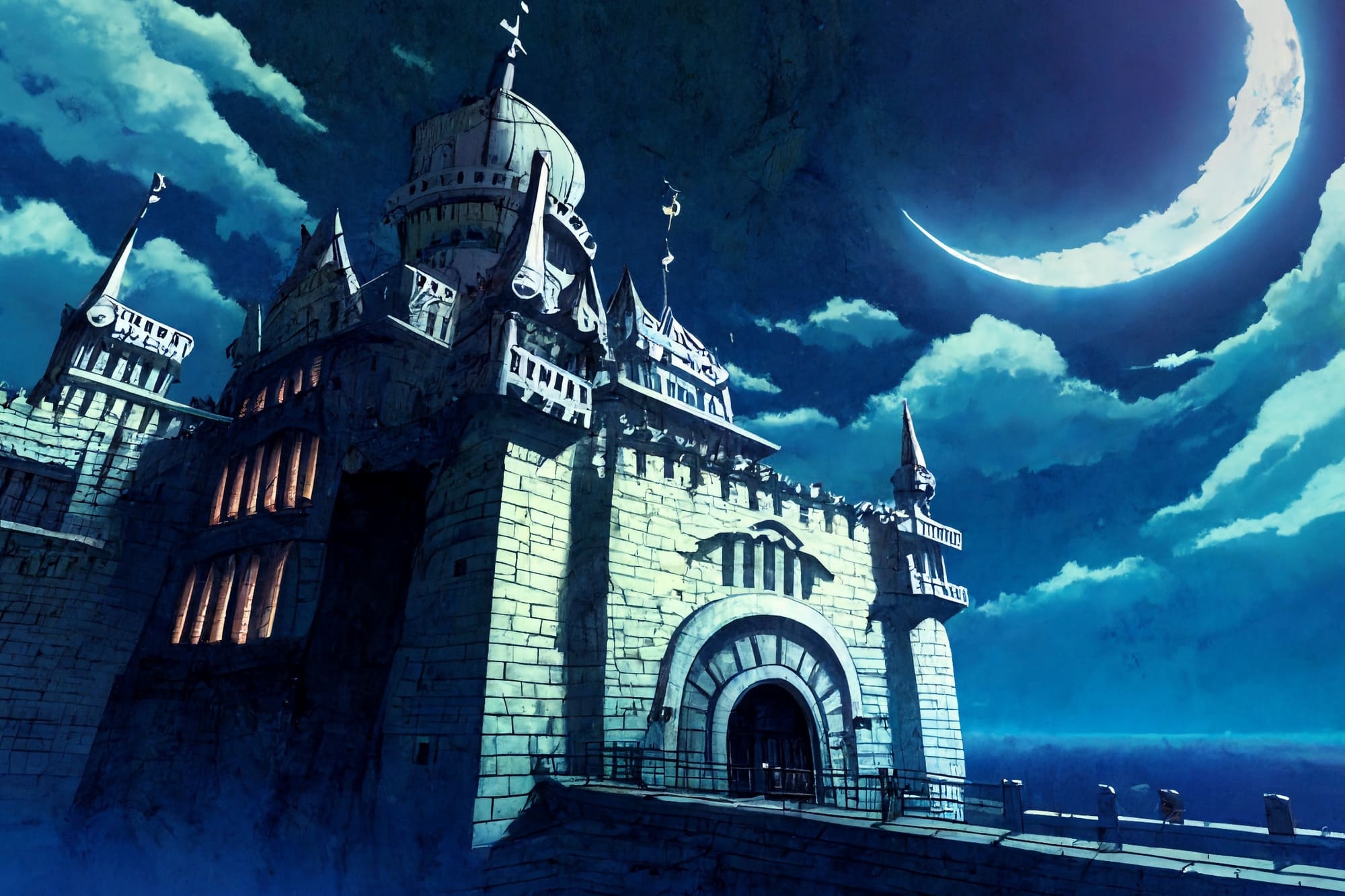 【アニメ映画風の城や室内の背景】著作権フリーの高解像度画像(100枚)