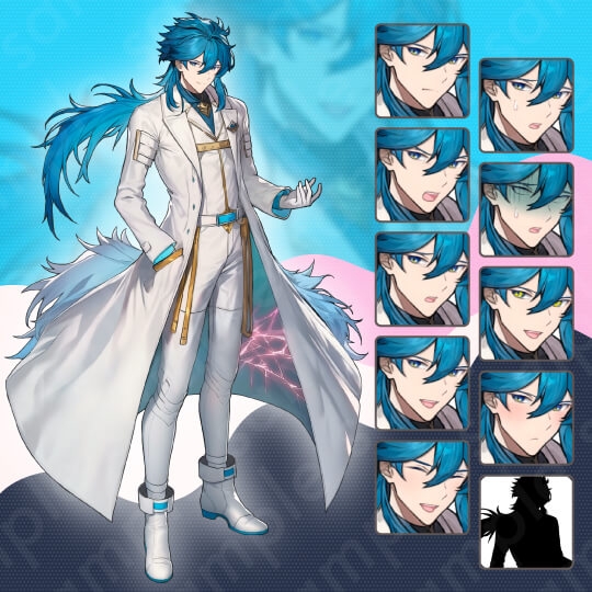 【立ち絵素材】ファンタジー系E・研究者・発明家・錬金術師_男女6人セット・全身表情10種+α