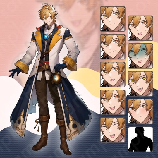 【立ち絵素材】ファンタジー系E・研究者・発明家・錬金術師_男女6人セット・全身表情10種+α