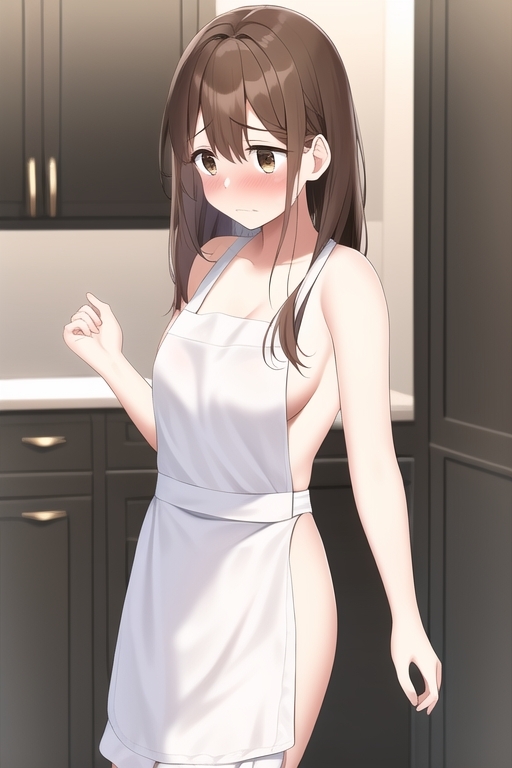アイドル級茶髪美女、羞恥裸エプロン詰め合わせ
