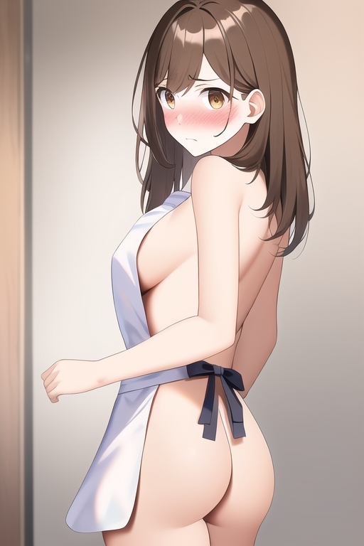 アイドル級茶髪美女、羞恥裸エプロン詰め合わせ