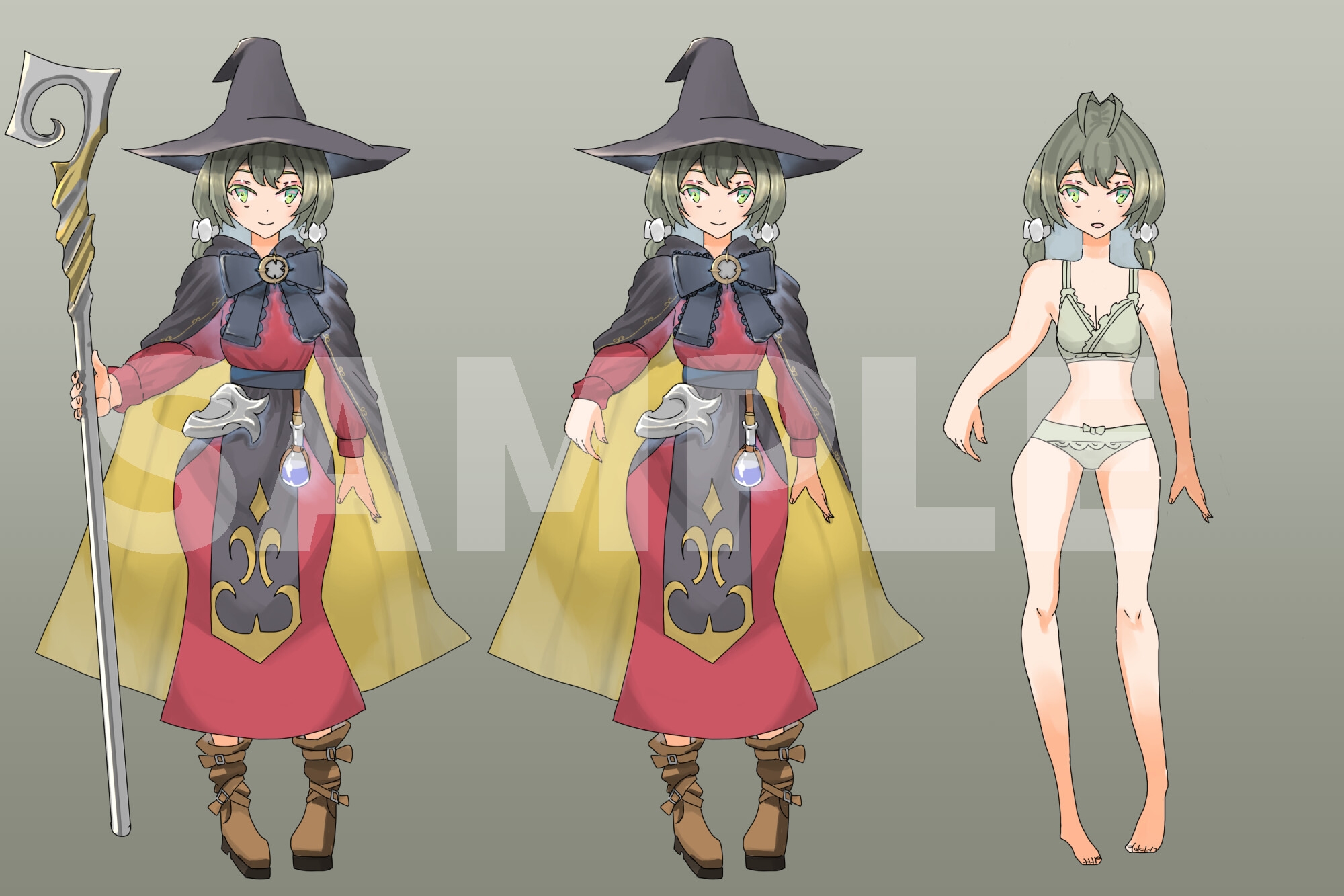 女魔術師立ち絵