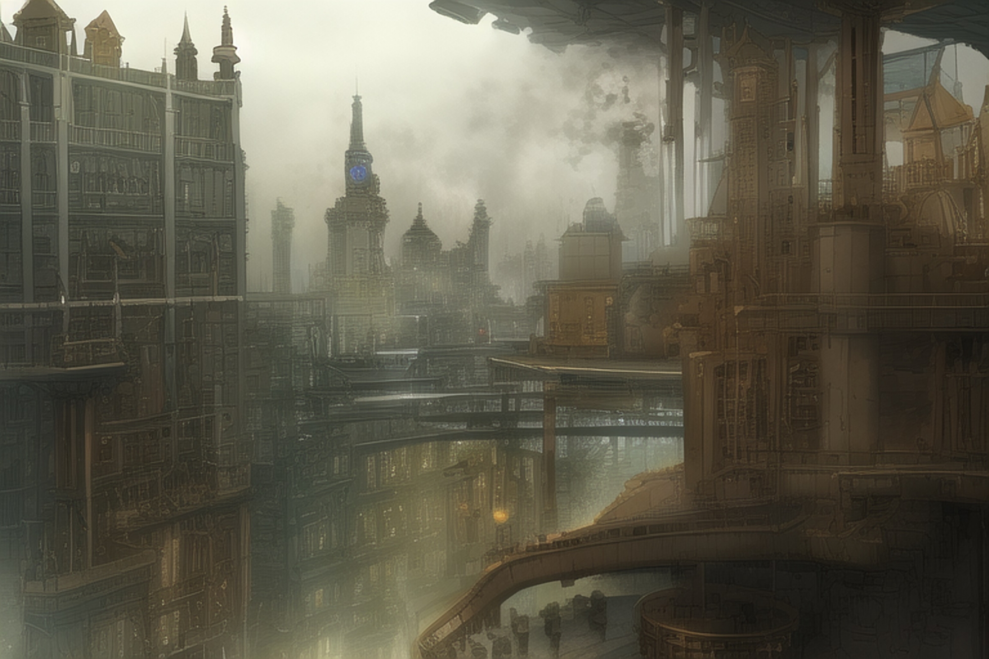 スチームパンク風 風景画素材集