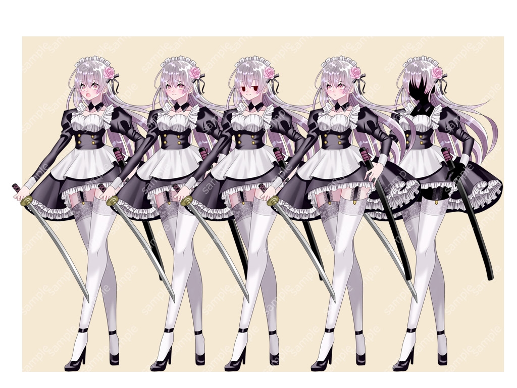 全身立ち絵素材・《バトルメイド》