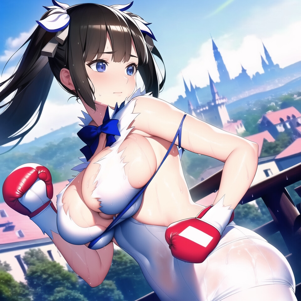 ロリ巨乳ヘスティアさんのerotic portrait