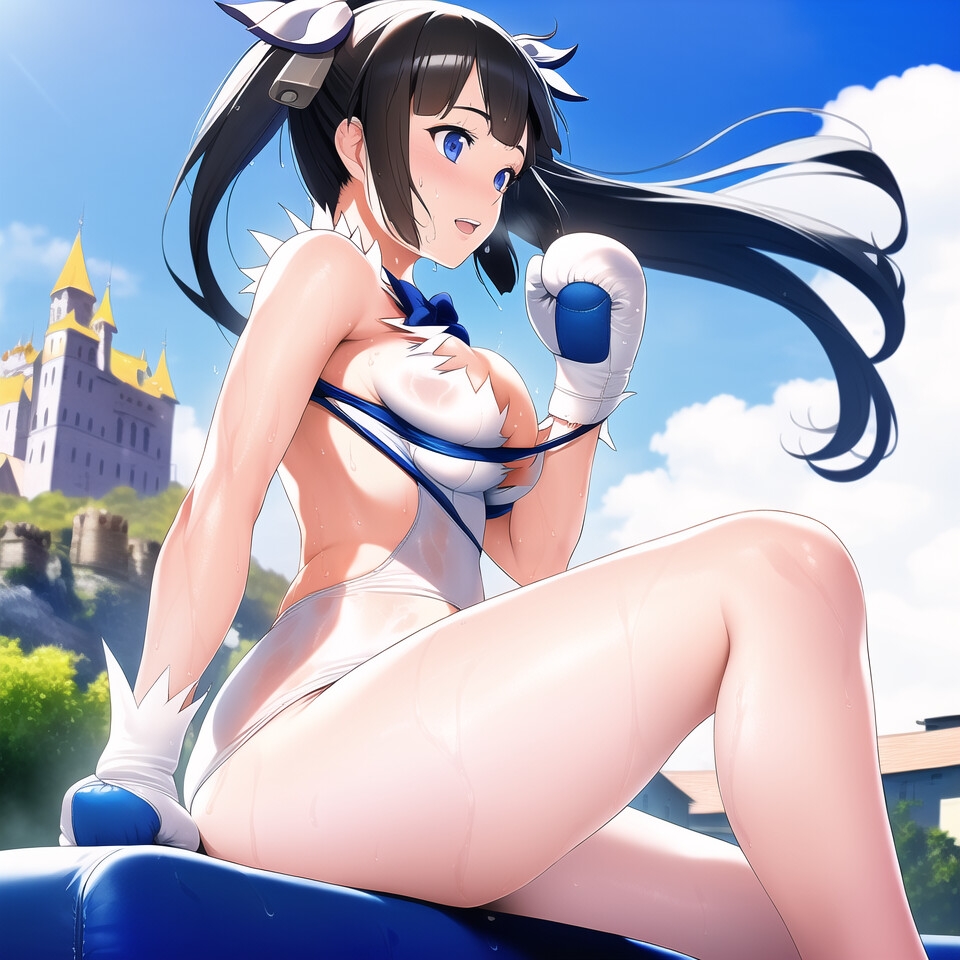 ロリ巨乳ヘスティアさんのerotic portrait