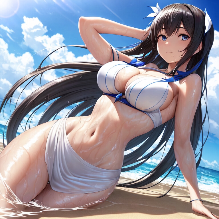 ロリ巨乳ヘスティアさんのerotic portrait