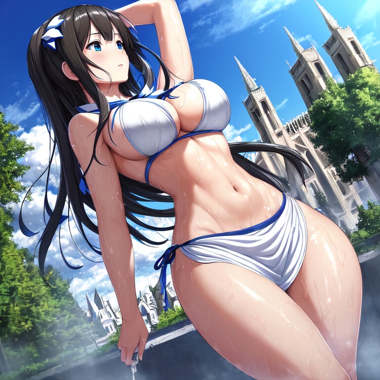 ロリ巨乳ヘスティアさんのerotic portrait